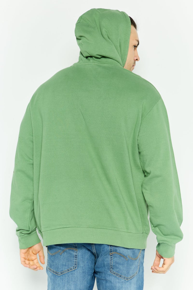 Misfit Men Graphic Print Long Sleeves Hoodies, Green - Image 2